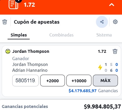 El cupón de apuestas suele estar del lado derecho y emerge tan pronto como haces clic en tus selecciones de apuesta. 