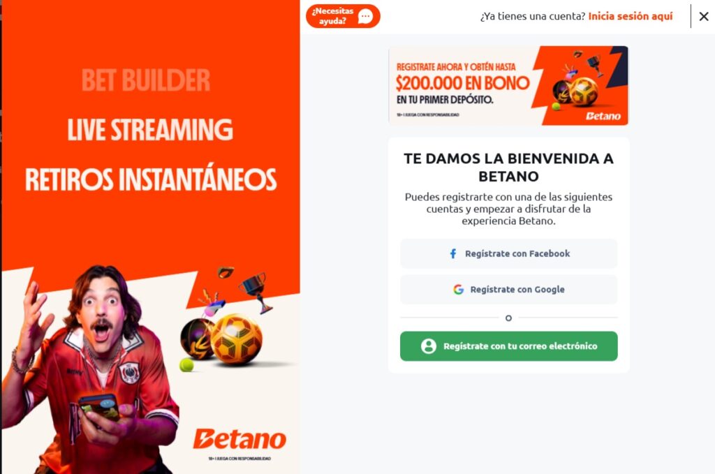 registro Betano