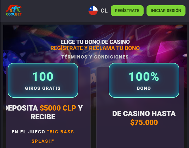 Coolbet bono de bienvenida para casino te da hasta 200.000 CLP