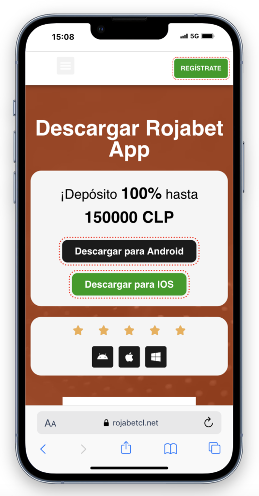 Descarga la app de Rojabet y vive la experiencia de las apuestas deportivas en cualquier momento y lugar. ¡Empieza a jugar ahora!