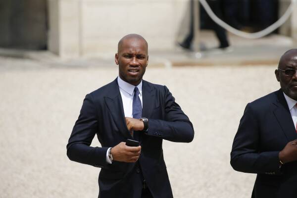 Didier Drogba NEWS Equipe de France de foot a l Elysee pour decorations Paris 04 06 2019 Steph