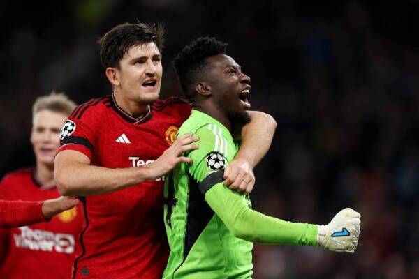 Harry Maguire.Manchester United.Andre Onanachampions-league-2023-24