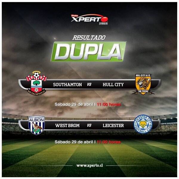 Partido dupla – Southampton vs Hull y West Bromwich vs Leicester